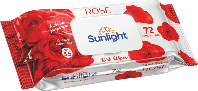 Sunlight Rose Wet Wipes (72 pcs)