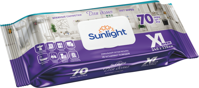 Sunlight For Home Wet Wipes XL (70 pcs)