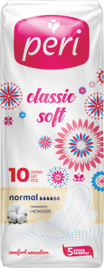 Peri Classic Soft Normal Sanitary Pads, 10 pcs